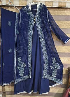 DARK BLUE PURR CHIFFON MAXI WITH OPEN GOWN (4 PIECE) PH 03315662007.