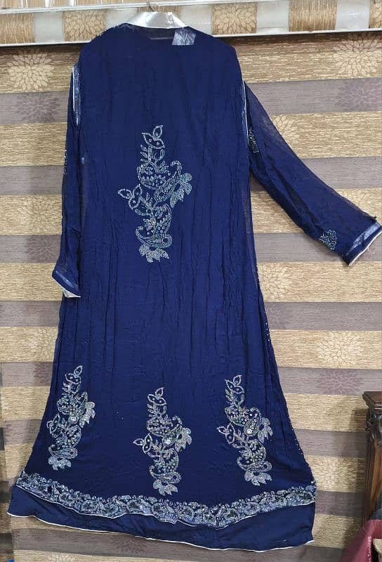 DARK BLUE PURR CHIFFON MAXI WITH OPEN GOWN (4 PIECE) PH 03315662007. 2