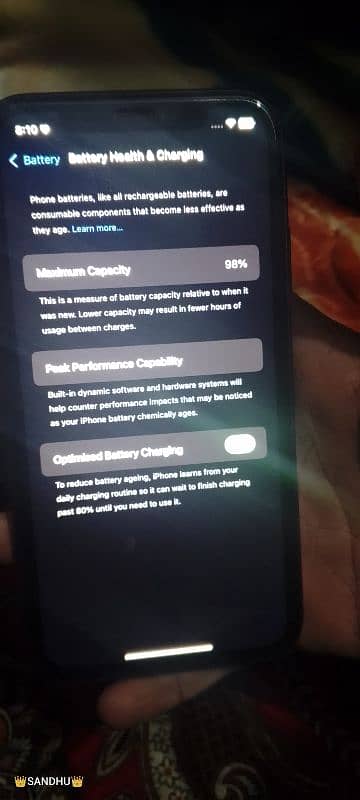 Battery health 98% 5