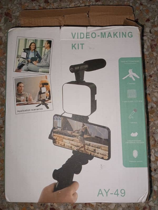 video making kit with mini light+mic 0