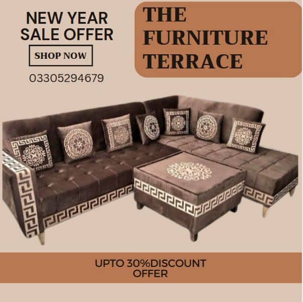 Corner L shape sofa set on Happy New Year offers 7