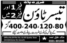 Park Face 80 Sq. Yd. Near 160ft Road Sector 80/4 Taiser Town Phase-1, Khi.