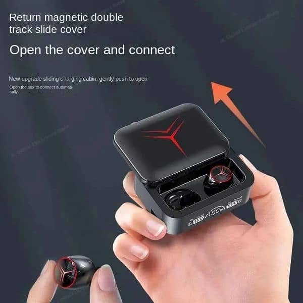 M88 Plus TWS Wireless Earbuds With 3 Cables LED Display Type C 1