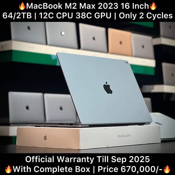 MacBook Pro M2 Max 16 inch 64GB 2TB 2023 M1 M2 0