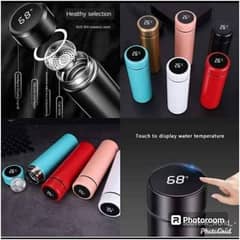 Insulated Multicolor Temperature Water Bottle