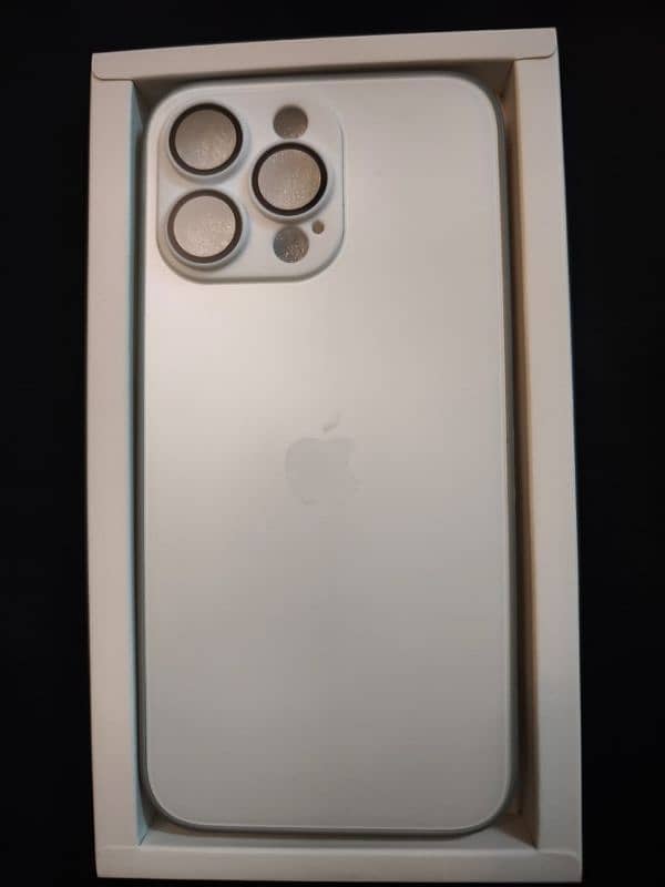 Iphone 15 pro max white glass coated case 0