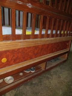 Solid Wood Baby Cot Bed, Perfect Condition