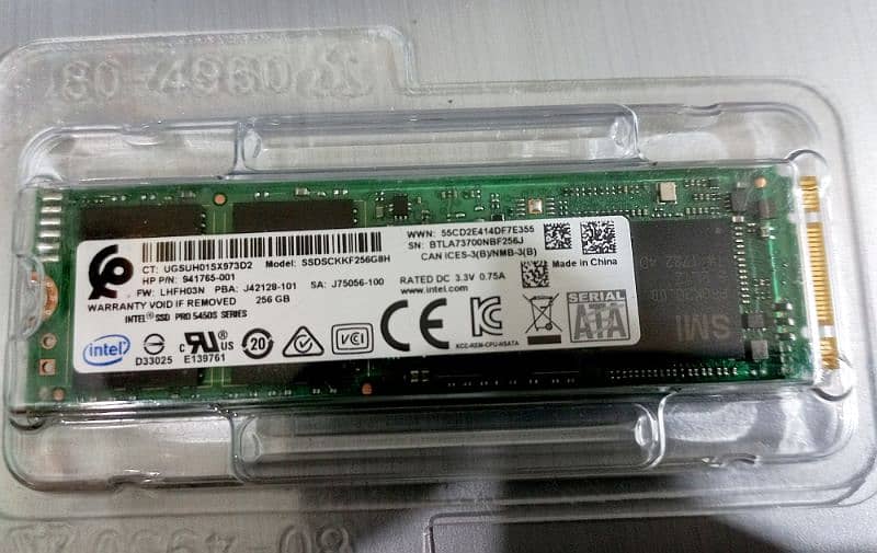 256GB SSD M2 intel 0