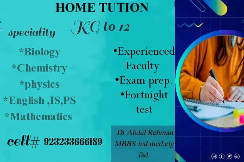 HOME TUITION Kg - 12 0