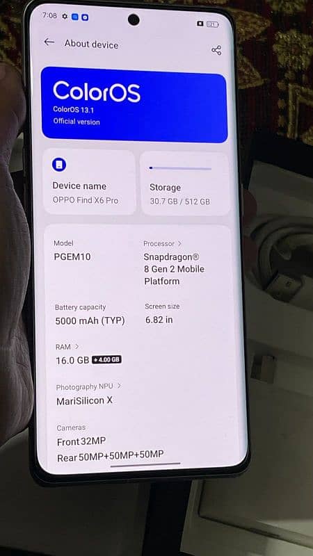 oppo find x6 pro good condition with full box 16/512 official pta 2