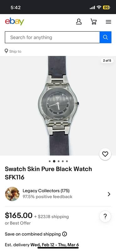 Swatch original watch SFK-116 for both men and women with box 2