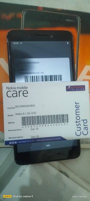 Nokia 6.1 for sale 8 thousand exchange possible 9