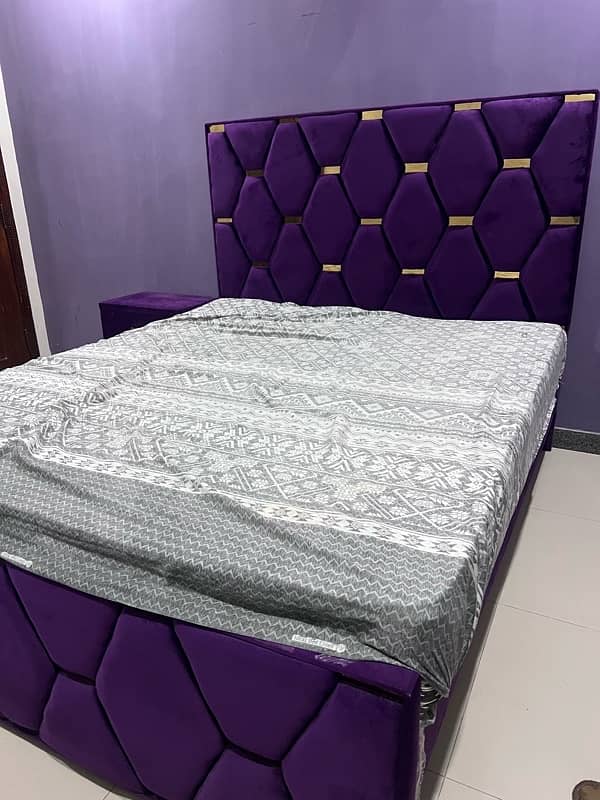 Bed Set//King size Bed//Double Bed with side table(Spring Mattress) 7