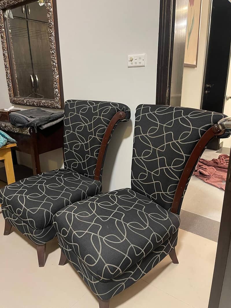 High Back Chairs (Pair) 1