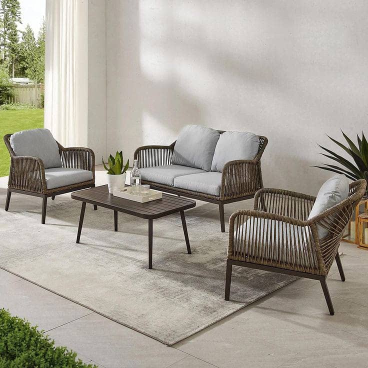 Garden chairs/rattan sofa sets/dining tables/UPVC outdoor furniture 18