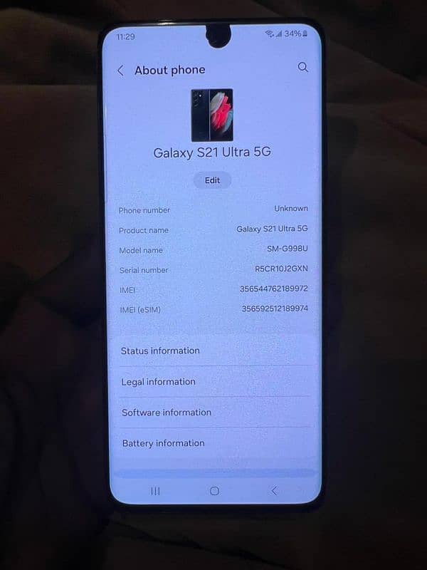 Galaxy S21 Ultra 5G Non PTA . 12/128 8