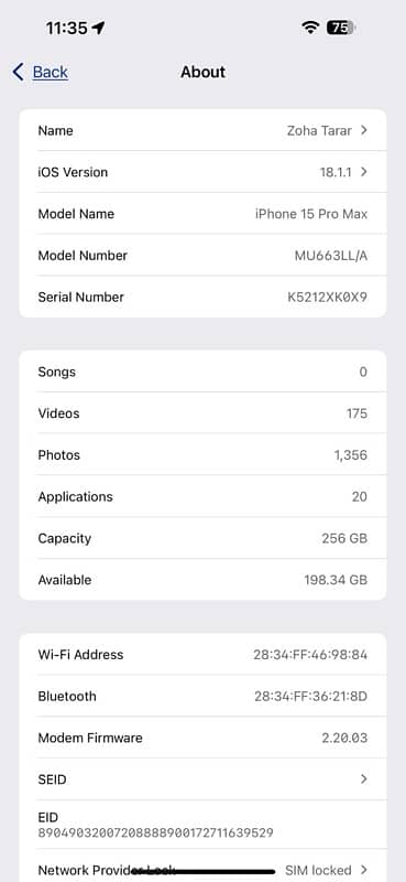 iphone 15 pro Max 256gb jv 7