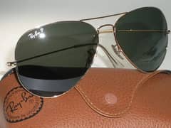 Rayban aviators polarized sunglasses gold