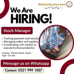 We are Hiring - Stock Managers in Gojra