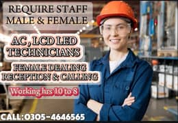 Required Staff | Male & Female | Receptioness