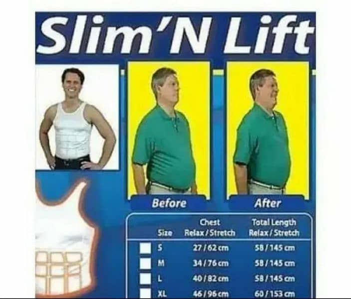 Slim n lift Sliming vest / body shaper for men 9