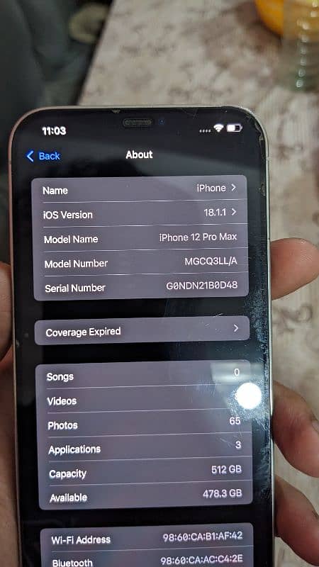 I phone 12 pro max factory 512 gb 9