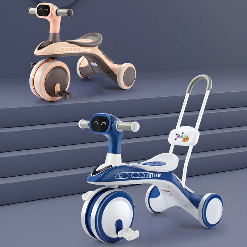 Versatile Metal Rod Tricycle for Kids 3+ Years with Lights and Music 4