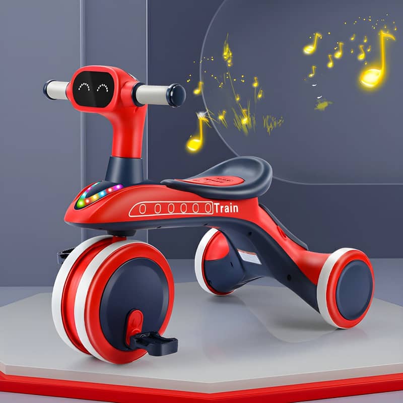 Versatile Metal Rod Tricycle for Kids 3+ Years with Lights and Music 9