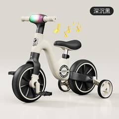 2 in 1 Tricycle with Training Wheels,Ride-on Bike,2 Wheels Balance