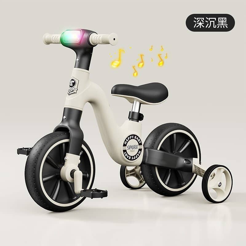 2 in 1 Tricycle with Training Wheels,Ride-on Bike,2 Wheels Balance 0