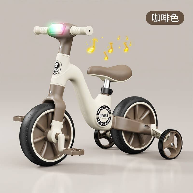 2 in 1 Tricycle with Training Wheels,Ride-on Bike,2 Wheels Balance 1