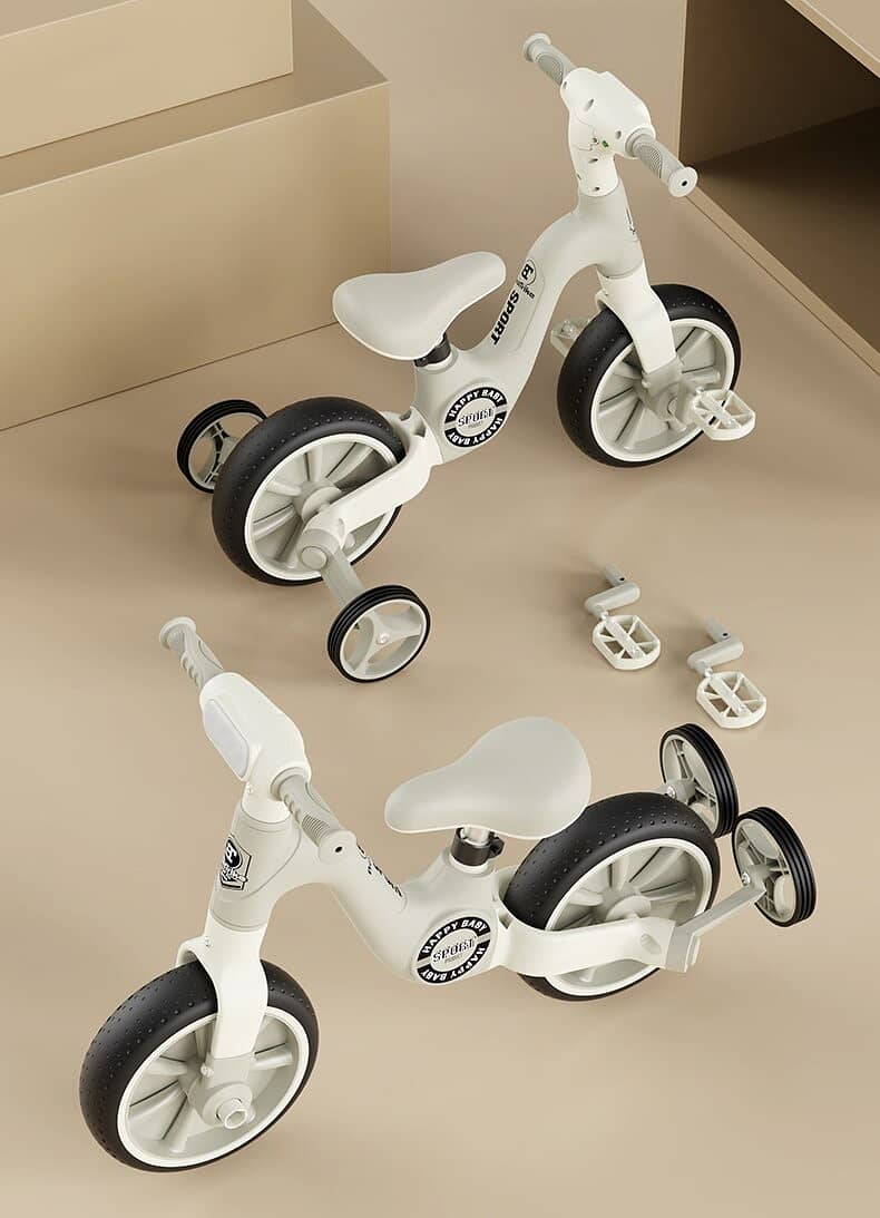 2 in 1 Tricycle with Training Wheels,Ride-on Bike,2 Wheels Balance 2