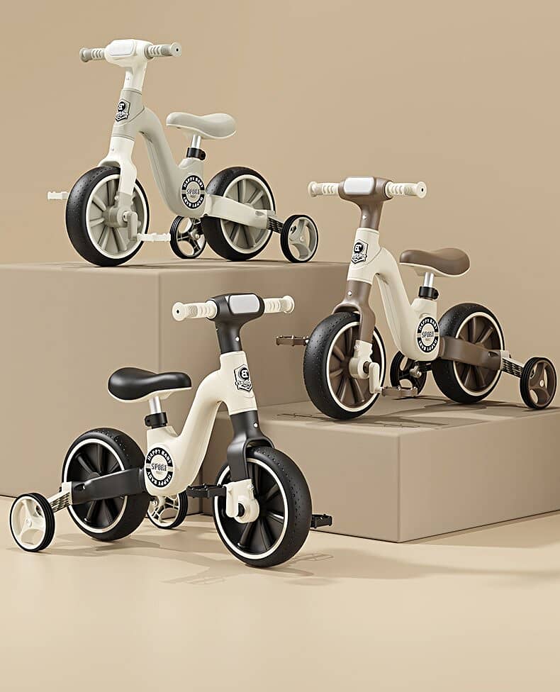 2 in 1 Tricycle with Training Wheels,Ride-on Bike,2 Wheels Balance 7