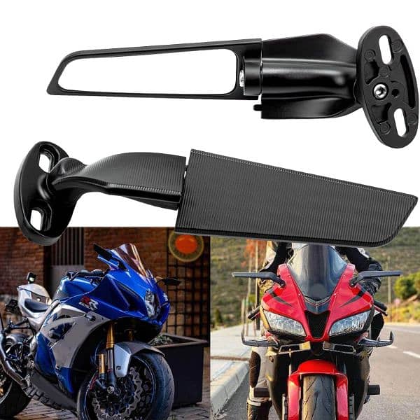 Universal Protaper Side Mirror YBR And for Small Bikes Carbon Fiber 4