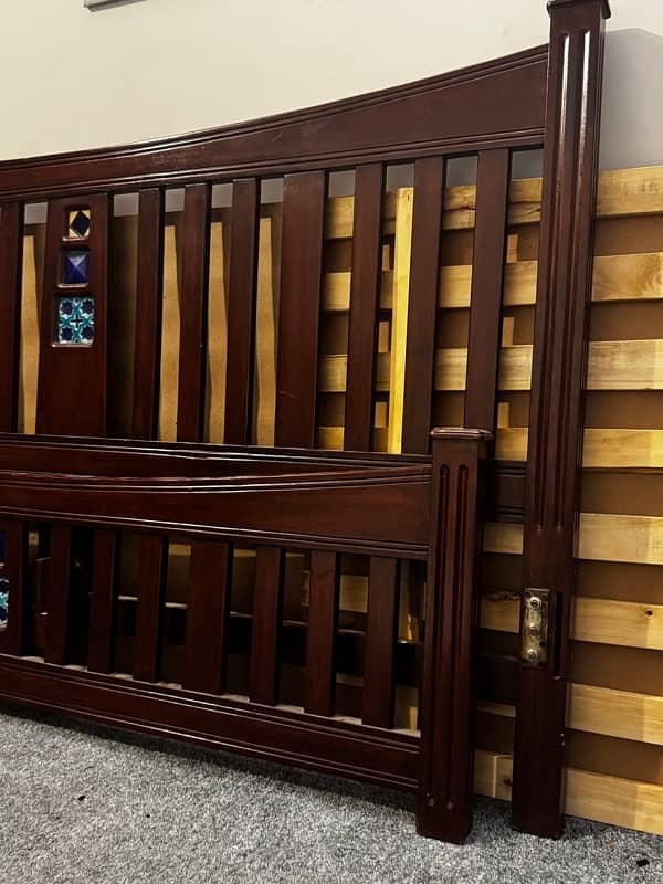 King Size Pure Wooden Bed 6