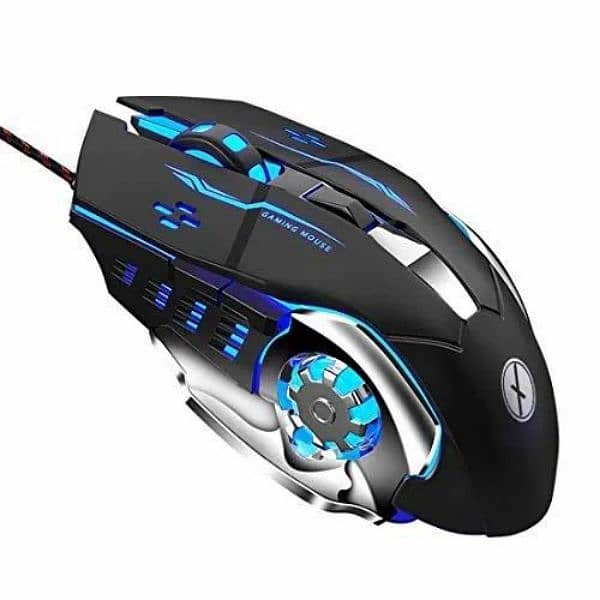 ASHATA Portable USB 2.4Ghz Wireless Gaming Rechargable Mouse 6 keys 14