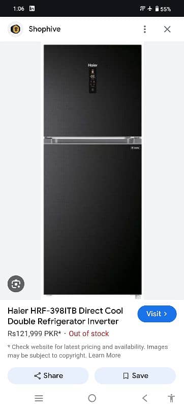 Haier Refrigerator HRF 398-ITB 10