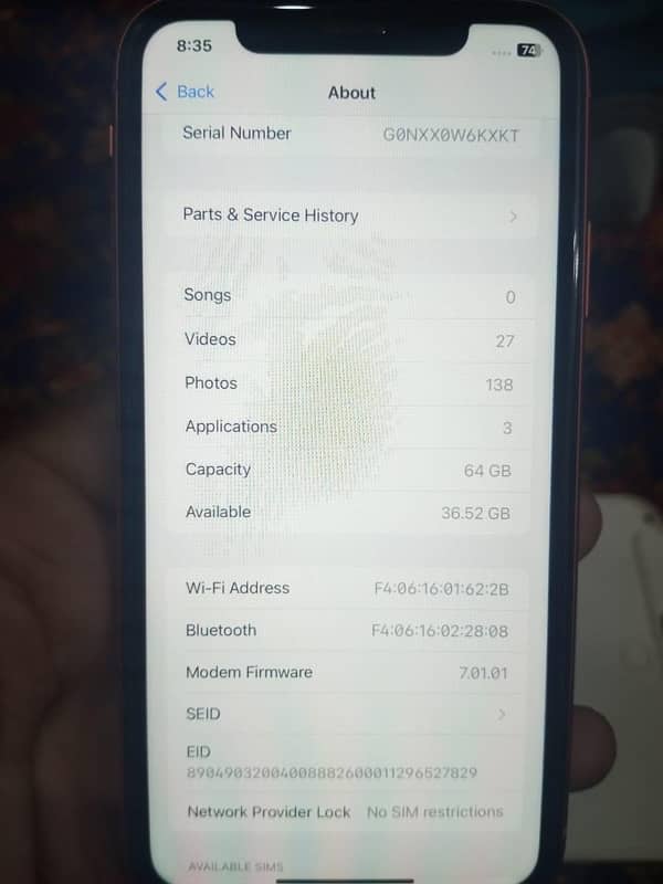 I phone XR Fectory unlock 8