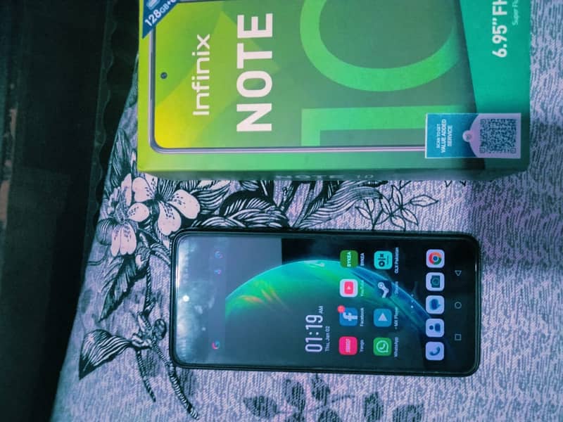 Infinix note 10 6/128 with box no fault 0