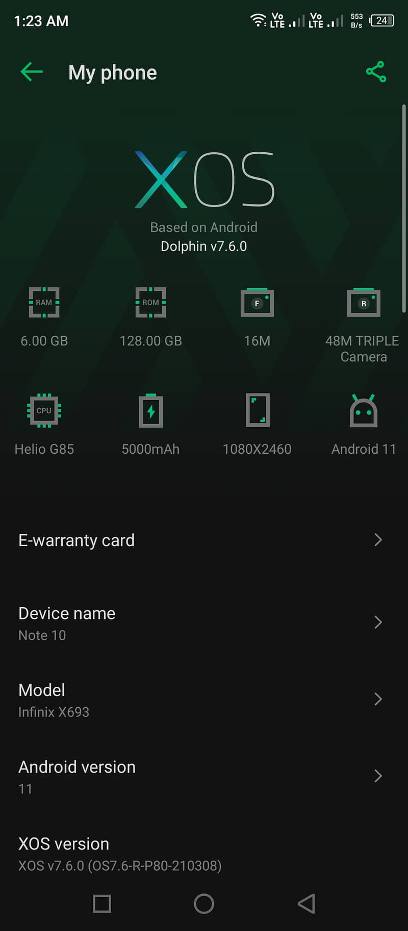 Infinix note 10 6/128 with box no fault 2