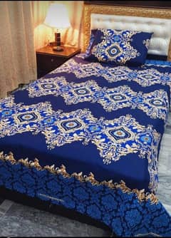 2 pcs cotton printed bedsheet