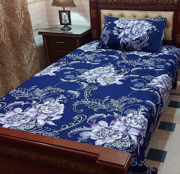 2 pcs cotton printed bedsheet 2