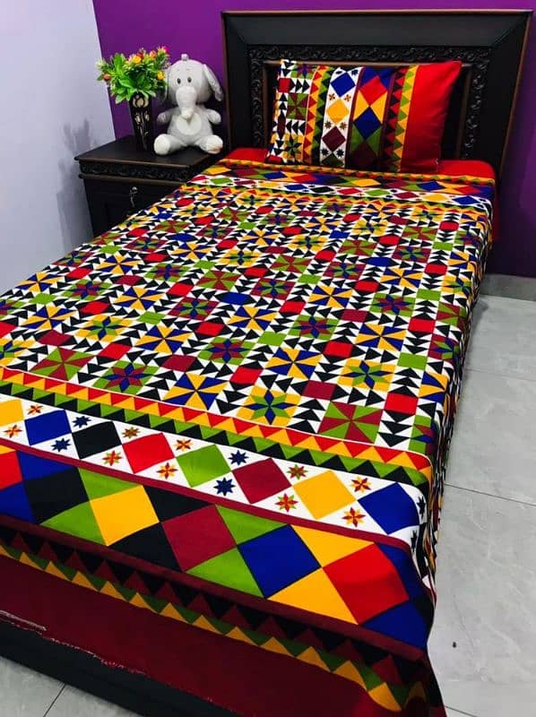 2 pcs cotton printed bedsheet 5