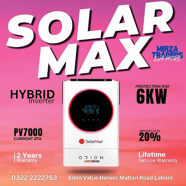 SolarMax Orion Dual 6kw Hybrid Inverter 0