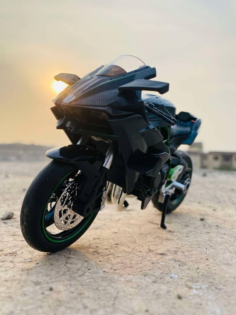 Kawasaki Ninja H2 supersport bike H2R scale motorcycle Diecast 6