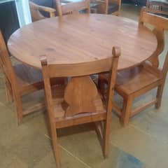 pine wood dinning table made from mansehra 4 chair