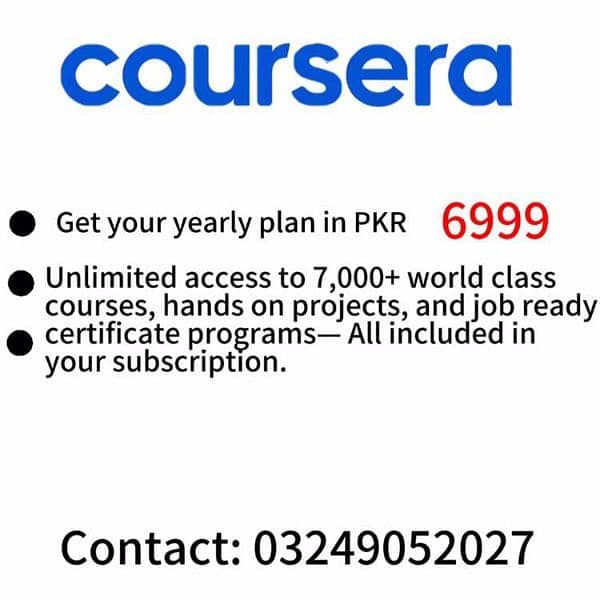 COURSERA PLUS (1 YEAR) PLAN 0