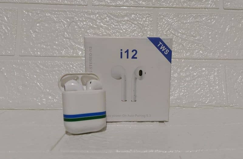 i12 Tws Airpods , touch sensor , charging box ,COD Avlb 0