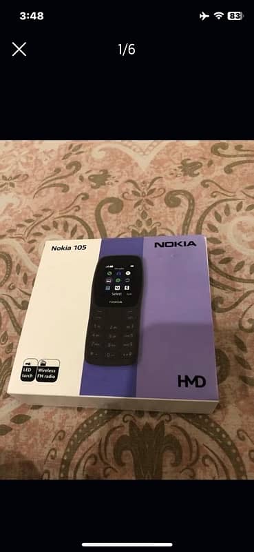 nokia 105 with box charger dual sim pta approved 1 week battery timing 0