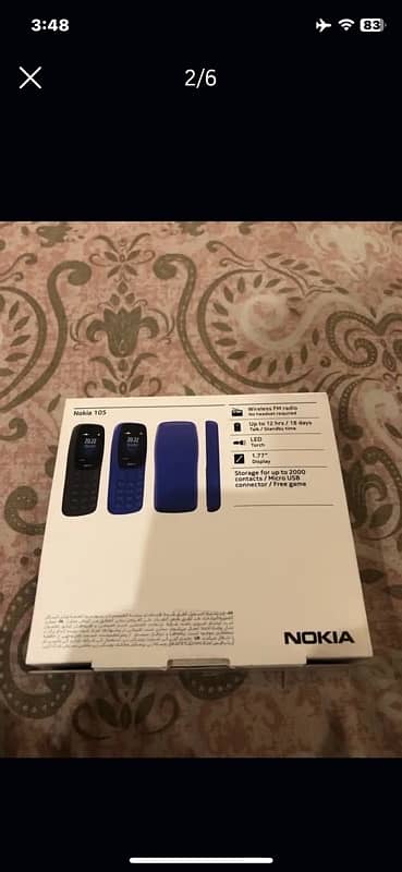 nokia 105 with box charger dual sim pta approved 1 week battery timing 2